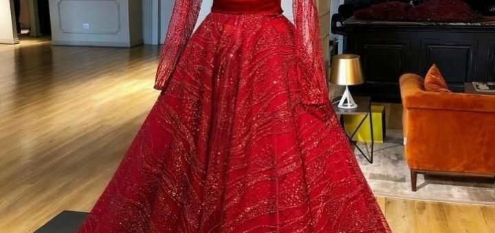 Красные платья с пышной юбкой